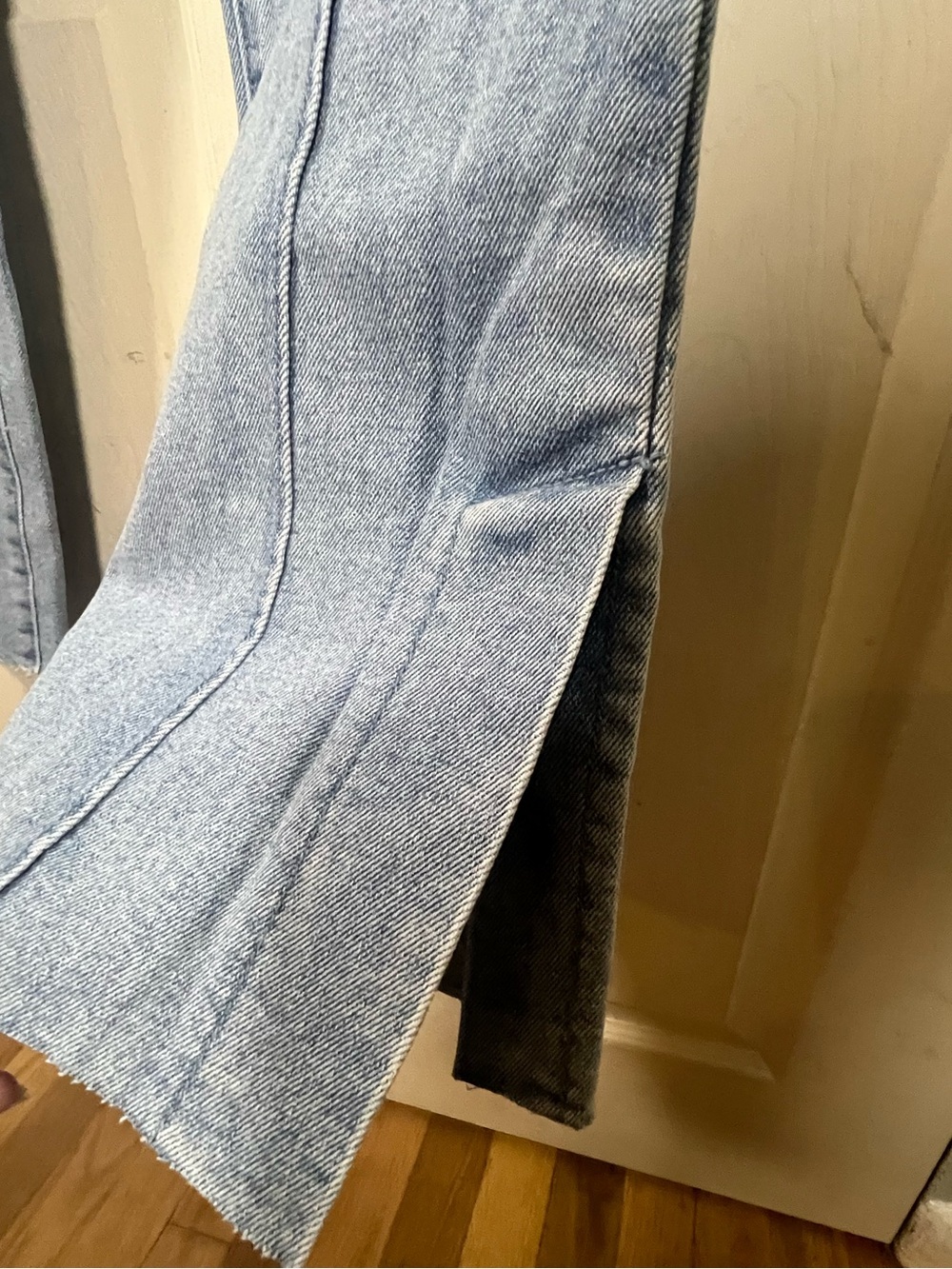 Tory Burch ❤️ Straight-Leg Jeans Super Bleachout High Rise Trouser Seam 26 - Picture 6 of 8